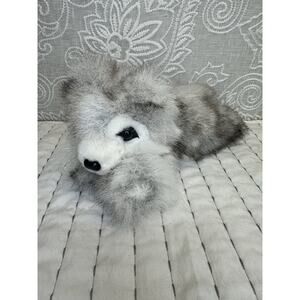 Purr-Fection MJC Wolf Puppy Dog Plush Wyatt Jr Gray Soft Stuffed Animal 9”